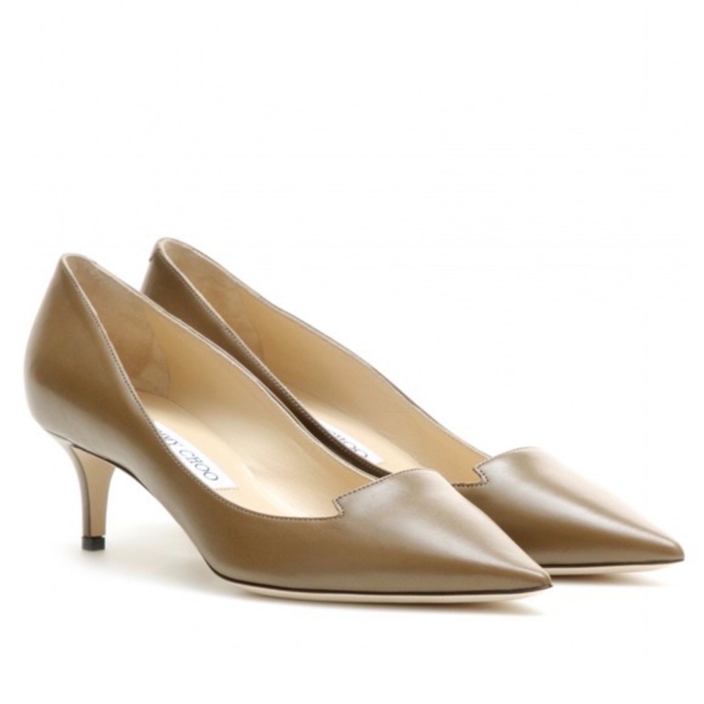 Jimmy Choo Allure Kitten Heel Taupe